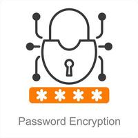 Password Encryption and security icon concept vector