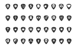 Guitar picks collection. Vector illustration.