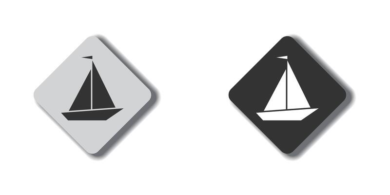 Boat icon. Ship icon. Flat vector illustration.