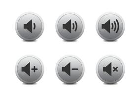 Speaker icons set. Volume symbols. Vector illustration.