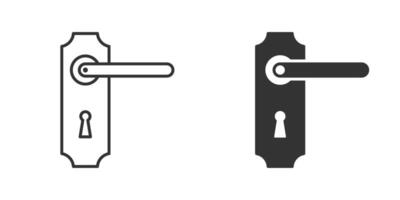 Door handle icon. Vector illustration.