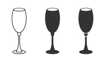 Champagne glass icon. Vector illustration.