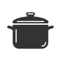 Cocinando maceta icono. vector ilustración.