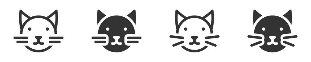 gato cara icono. vector ilustración.