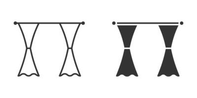 Curtain icon. Simple design. Vector illustration.