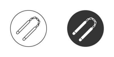Nunchaku icon. Simple design. Vector illustration.