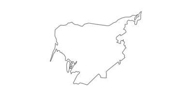 animated sketch map of Pokrovsk in ukraine video
