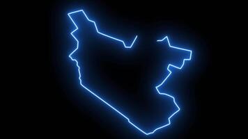 map of Bukhara in uzbekistan with glowing neon effect video