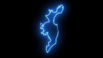 map of Odesa in ukraine with glowing neon effect video