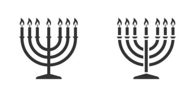 Menorah sencillo icono. vector ilustración.