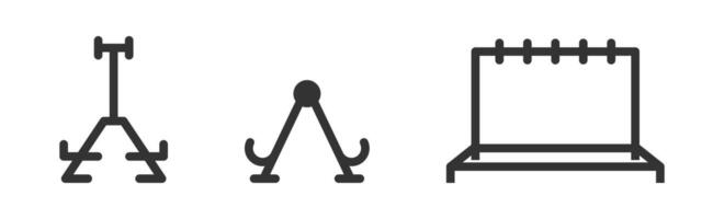 Guitar stand icon set. Vector illustration.