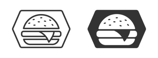 Burger Packaging Icon. Vector Illustration.