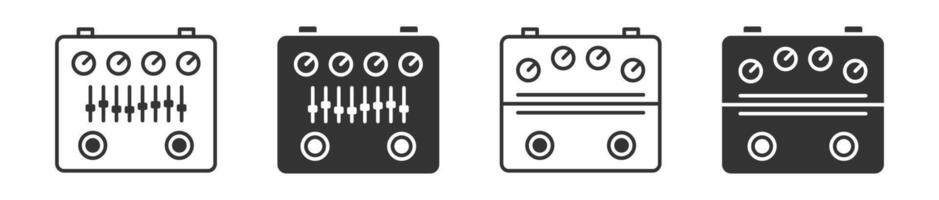 Guitar effect icon set. Vector illustration.