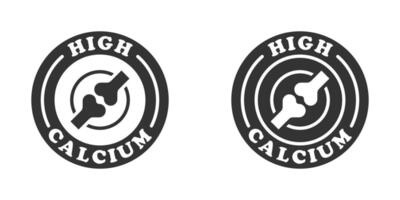 High calcium icon. Flat vector illustration.