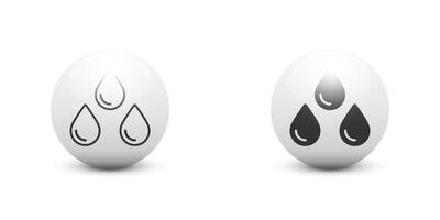 agua soltar icono. lluvia símbolo. aceite, o sangre gotas. vector ilustración.