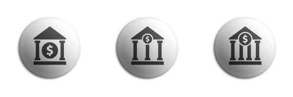 Bank Icon. Financial institution. Bank building. Flat vector illustration.