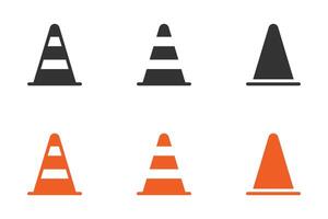 Traffic cone icon. Vector illustration.