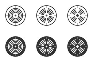 Smoke sensor icon. Vector illustration.
