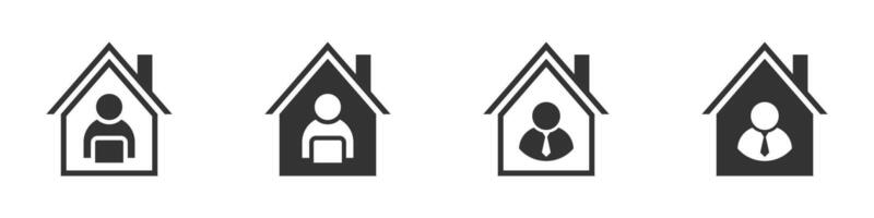 Remote work icon. Working from home symbol. Vector illustration.