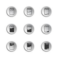 Car fuel canister icon set. Vector illustration.