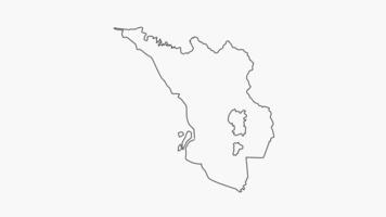 esboço mapa do Selangor dentro Malásia video