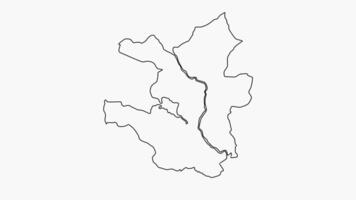 esboço mapa do pokhara dentro Nepal video