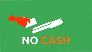 cashless payment method motion graphic. footage of payment method on green screen background video