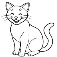 gato línea Arte diseño vector