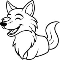 WOLF LINE ART DESIGN vector