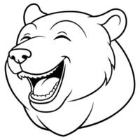 oso línea Arte ,gráfico recurso vector
