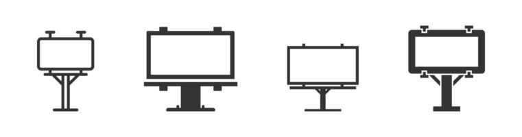 Billboard icon set. Vector illustration.