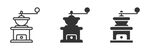 Manual coffee grinder icon. Vector illustration.