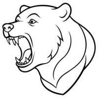 BEAR LINE ART ,GRAPHIC RESOURCE vector