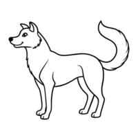 perro línea Arte diseño vector