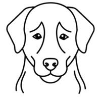 perro línea Arte diseño vector