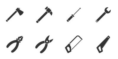 Tools icon set. Vector illustration.