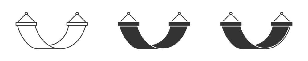 Hammock icon isolated on a white background. Vector illustration.