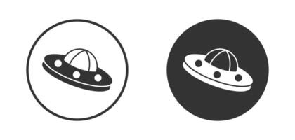 Icon of UFO. Space Aliens. Vector illustration.