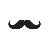 Mustache Black icon isolated on white background.Vector illustration design. vector