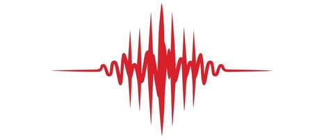 Sound wave line shape icon vector design.