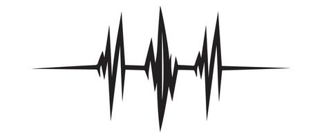 Sound wave line shape icon vector design.