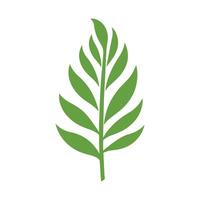 Green Leaf icon shape fresh flat vector design.