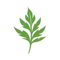 Green Leaf icon shape fresh flat vector design.