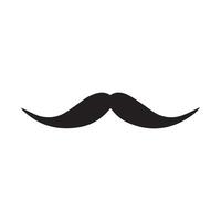 Mustache Black icon isolated on white background.Vector illustration design. vector