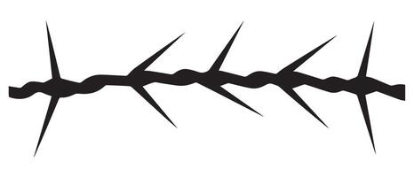 Barbed black vector camp protect danger design.