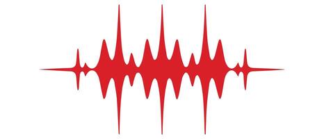 Sound wave line shape icon vector design.