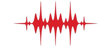 Sound wave line shape icon vector design.