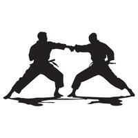 Martial arts strong fighter. Ninja power vector design.