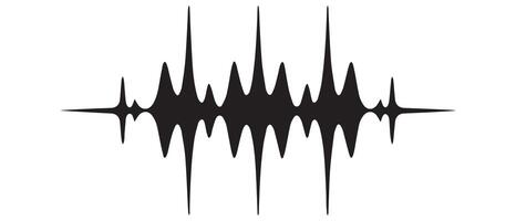 Sound wave line shape icon vector design.