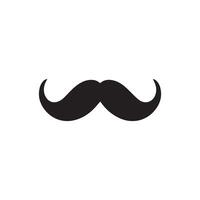 Mustache Black icon isolated on white background.Vector illustration design. vector